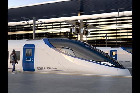 Bombardier-Hitachi High Speed 2 train proposal.